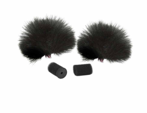 RYCOTE lavalier windjammer, black, pair