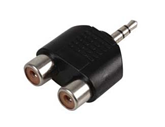 Adapter 3.5mm stereo plug / 2x RCA F