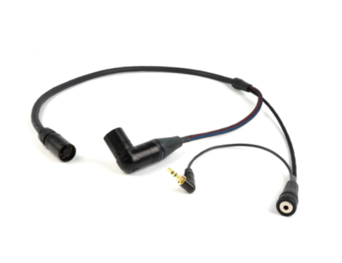 Break-away camera tail, Neutricon F / XLR5M 90° + 3.5mm plug