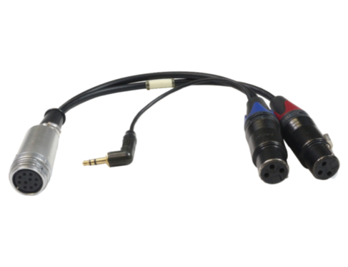 Break-away mixer tail, 2x XLR3F + 3.5mm plug / HRS 10p F